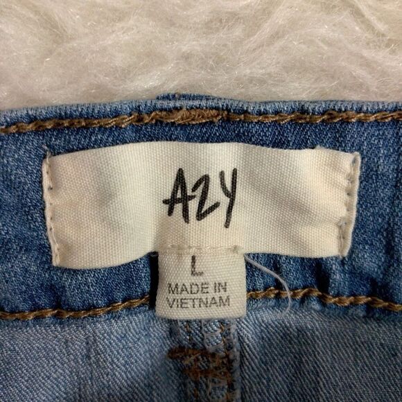 Azy Girls Large Blue Jean Denim Skirt Waist 30 Stretch 5 Pocket - Picture 3 of 4